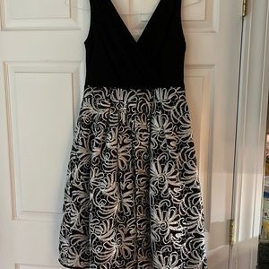 Special occasion dress. Black and white, with sequins